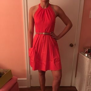 Jessica Simpson structured halter dress